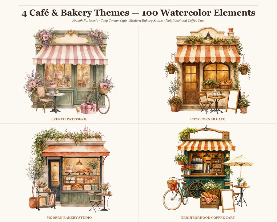 Bakery Cafe Storefront Builder preview