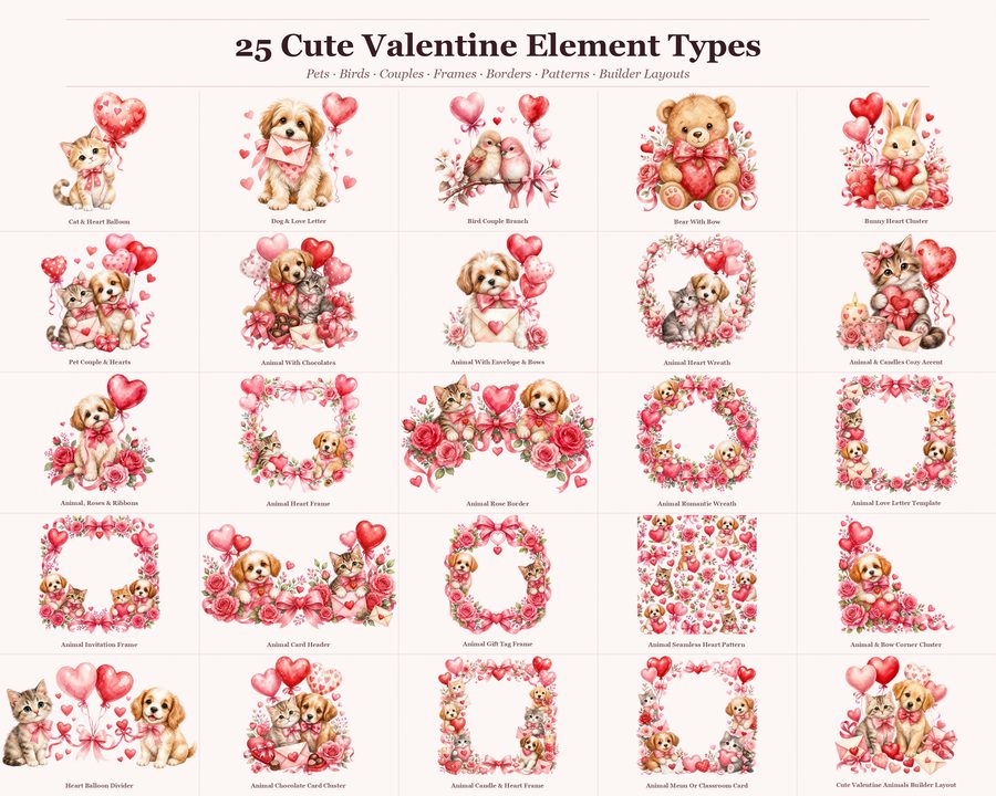 Cute Valentine Animals preview