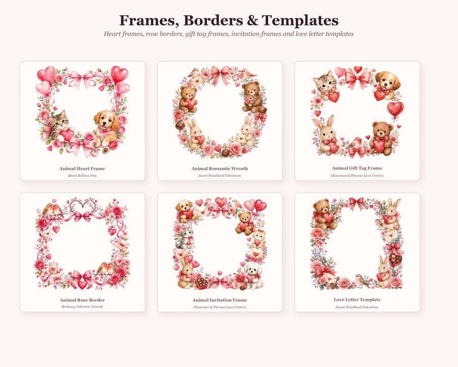 Cute Valentine Animals preview