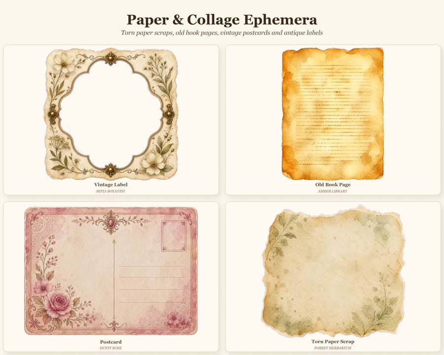 Junk Journal Ephemera preview