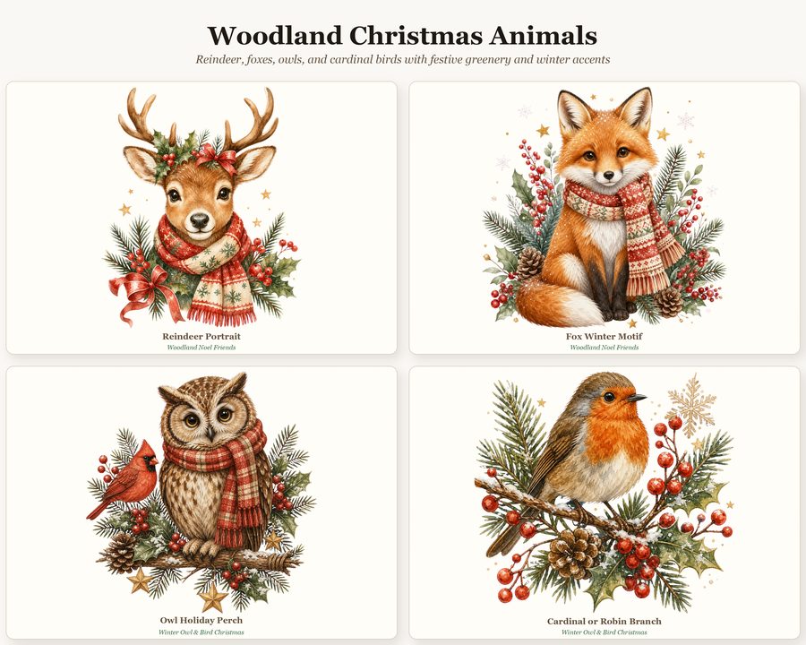 Whimsical Christmas Animals preview