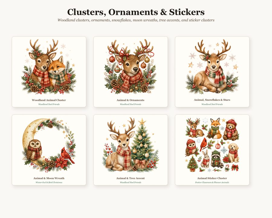 Whimsical Christmas Animals preview